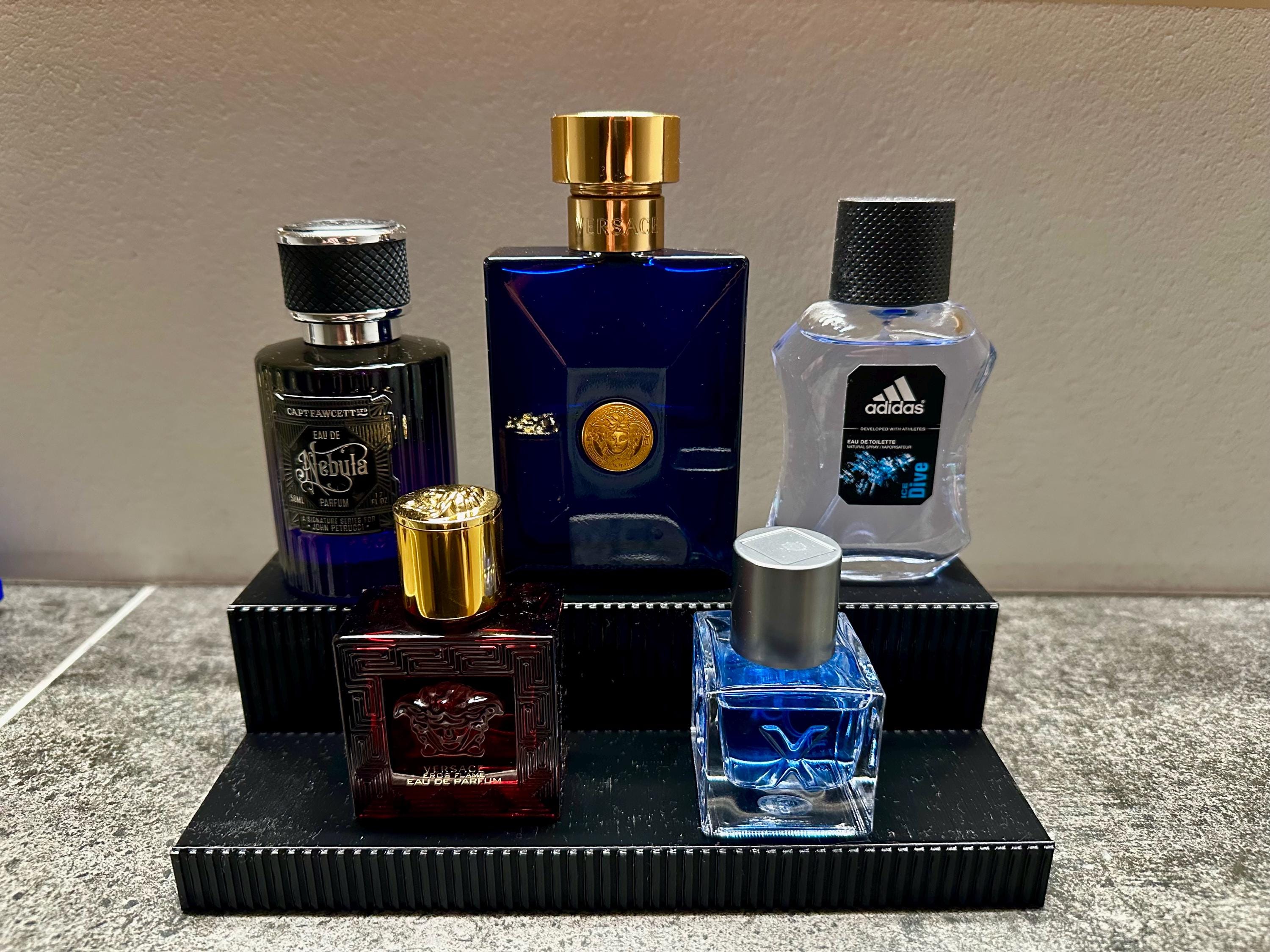 Parfumständer 2-stufig – Japandi Organizer für Parfüm & Kosmetik – moderner Badezimmer Organizer – 3D-gedruckt